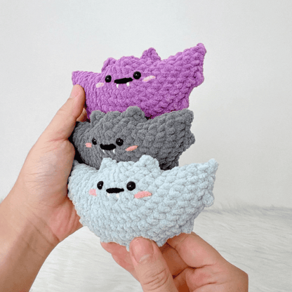 No-sew Little Bat Plushies Crochet Pattern Bundle