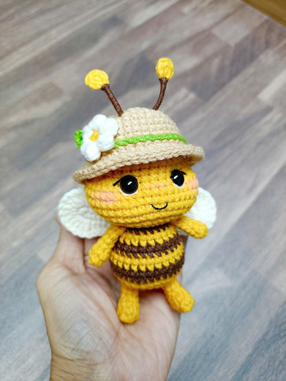 Bee Crochet Pattern: Amigurumi Keychain (US Terms) (PDF Download)